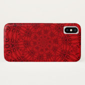 Dazzling Swirling Red Pattern Case-Mate iPhone Hülle (Rückseite (Horizontal))