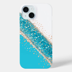 Dazzling Turquoise Blue Sparky Handy Case