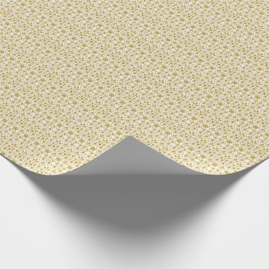Dazzling White and Gold Filigree Muster Geschenkpapier (Ecke)