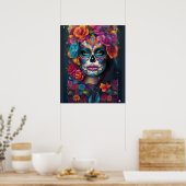 Dazzling Women: Sugar Skull Makeup Art Poster (Küche)