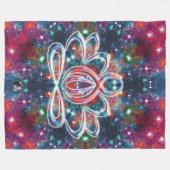 Dazzling Zen Lotus Fleecedecke (Vorderseite (Horizontal))