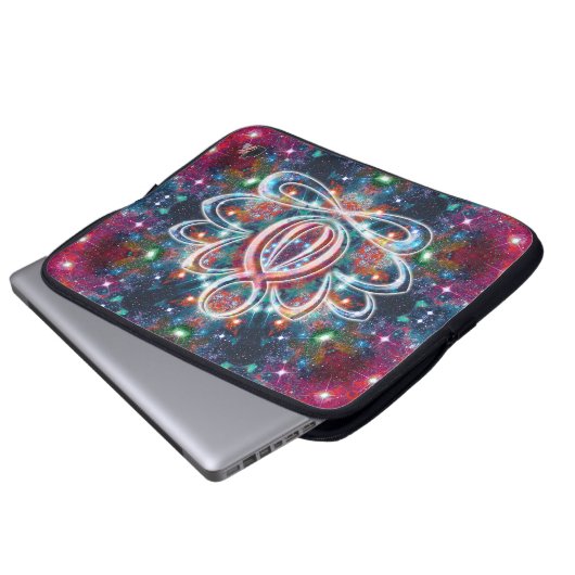 Dazzling Zen Lotus Laptopschutzhülle (Vorne Knopf)