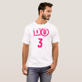 dB3 - Pink auf Schwarzem T-Shirt (Vorne ganz)