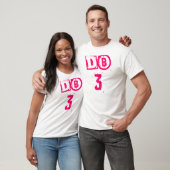 dB3 - Pink auf Schwarzem T-Shirt (Unisex)