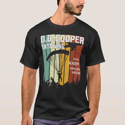 Db Cooper for Men Skydiving Academy T-Shirt (Vorderseite)