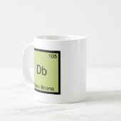 Db - Daniel Boone Funny Chemistry Element Symbol Kaffeetasse (Vorderseite Links)