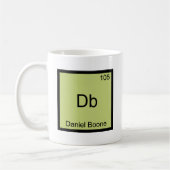 Db - Daniel Boone Funny Chemistry Element Symbol Kaffeetasse (Links)