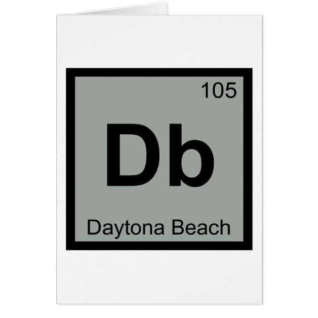 Db - Daytona Beach Florida City Chemistry Symbol (Vorne)