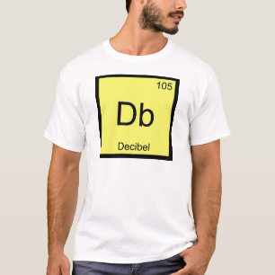 Db - Dezibel Chemie-Element-Symbol Geräusch Tee