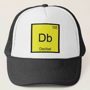 Db - Dezibel Chemie-Element-Symbol Geräusch Tee Truckerkappe