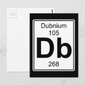 Db - Dubnium Postkarte (Vorne/Hinten)
