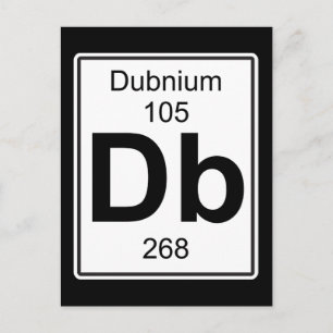 Db - Dubnium Postkarte