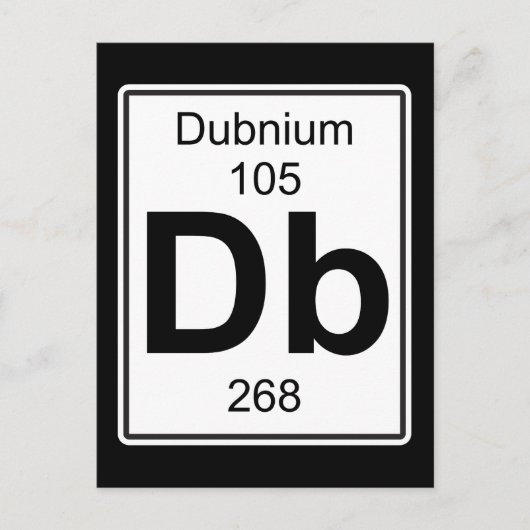 Db - Dubnium Postkarte (Vorderseite)