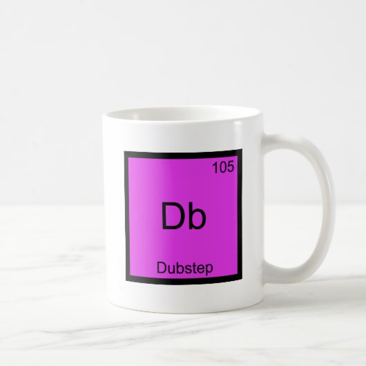 Db - Dubstep Chemistry Element Symbol Funny Music Kaffeetasse (Rechts)