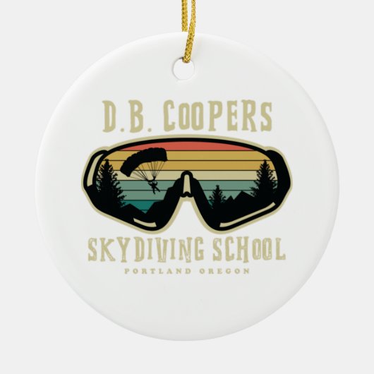 DB kooperiert Skydiving School Portland oregon Keramik Ornament (Vorne)