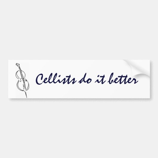 DB, lustiger Cello-Autoaufkleber Autoaufkleber (Vorne)