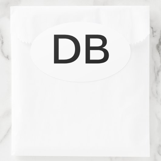 DB OVALER AUFKLEBER (Tasche)
