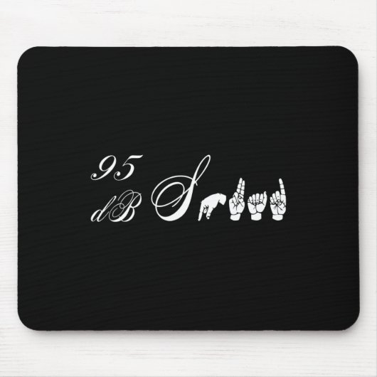 Db Squad Hand Sign Language Hörverlust Bewusstsein Mousepad (Vorne)