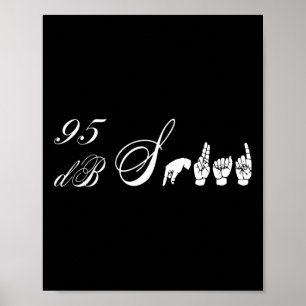 Db Squad Hand Sign Language Hörverlust Bewusstsein Poster