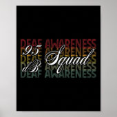 Db Squad Hand Sign Language Hörverlust Bewusstsein Poster (Vorne)