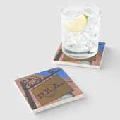 DBA, Virginia Highland, Atlanta Marmorsteinküste Steinuntersetzer (Seitenansicht)