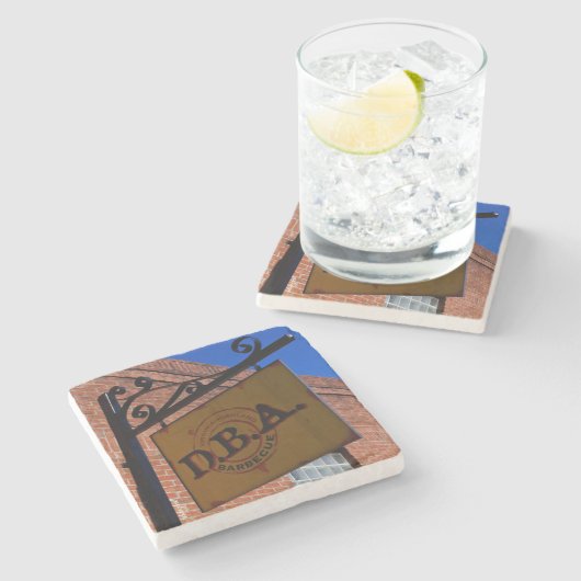 DBA, Virginia Highland, Atlanta Marmorsteinküste Steinuntersetzer (Seitenansicht)