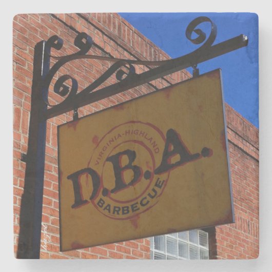 DBA, Virginia Highland, Atlanta Marmorsteinküste Steinuntersetzer (Vorderseite)