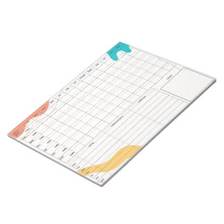 DBT Dairy Card Notepad - 40 Blätter Abstrakt Notizblock