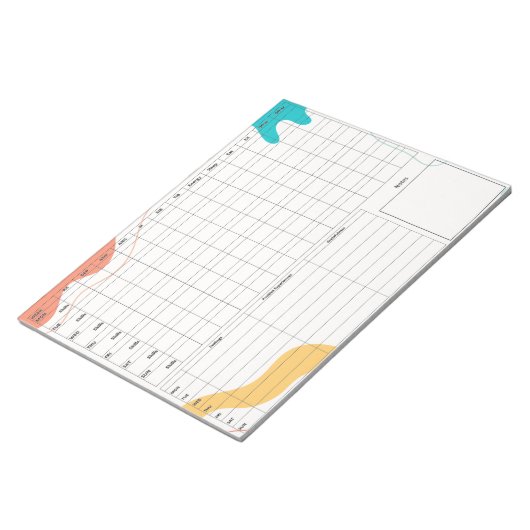 DBT Dairy Card Notepad - 40 Blätter Abstrakt Notizblock (angewinkelt)