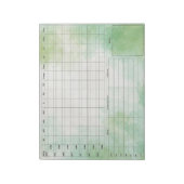 DBT Dairy Card Notepad - 40 Blätter grün Notizblock (Rotiert)