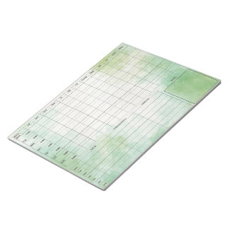 DBT Dairy Card Notepad - 40 Blätter grün Notizblock