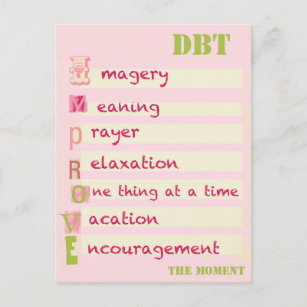 DBT - Den Moment verbessern Postkarte