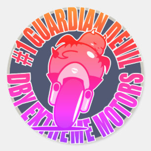 DBY EXTREME MOTOREN VINTAG Lucky Devil 2 Runder Aufkleber