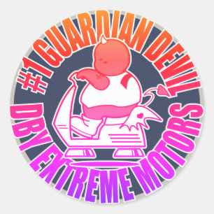 DBY EXTREME MOTOREN VINTAG Lucky Devil Runder Aufkleber