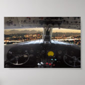 DC3 Cockpit Night View Poster (Vorne)