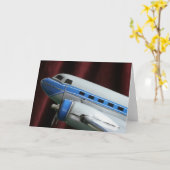 DC 3 Flugzeuggrüßkarte Karte (Gelbe Blume)