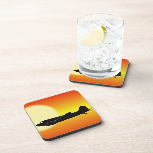 DC-3 vorübergehende Sonne. Getränkeuntersetzer (Rechte Seite)