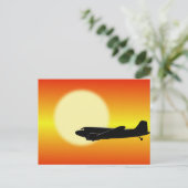 DC-3 vorübergehende Sonne. Postkarte (Stehend Vorderseite)