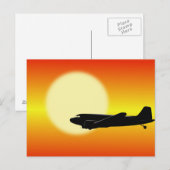 DC-3 vorübergehende Sonne. Postkarte (Vorne/Hinten)