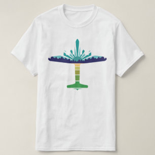 DC 6 Linienflugzeug Sonnenuntergang T-Shirt