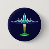 dc 6 Sonnenuntergang des Flugzeugs Button (Vorderseite)