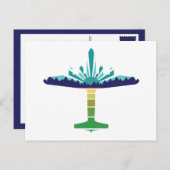 dc 6 Sonnenuntergang des Flugzeugs Postkarte (Vorne/Hinten)