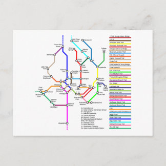 DC Bike Map Postcard Postkarte