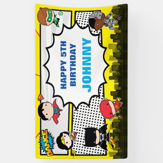 DC-Comic | Justice League - Chibi Birthday Banner (Vertikal)