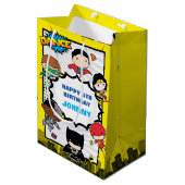 DC-Comic | Justice League - Chibi Birthday Mittlere Geschenktüte (Vorderseite Schrägansicht)