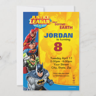 DC-Comic | Justizielle Liga - Geburtstag Einladung
