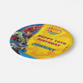 DC-Comic | Justizielle Liga - Geburtstag Pappteller (Schrägansicht)