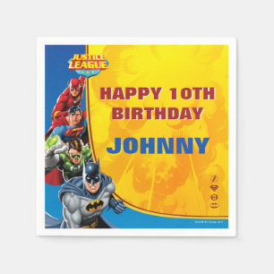 DC-Comic   Justizielle Liga - Geburtstag Serviette