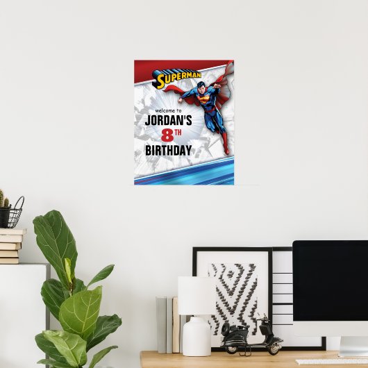 DC-Comic | Superman Birthday Welcome Sign Poster (Heimbüro)