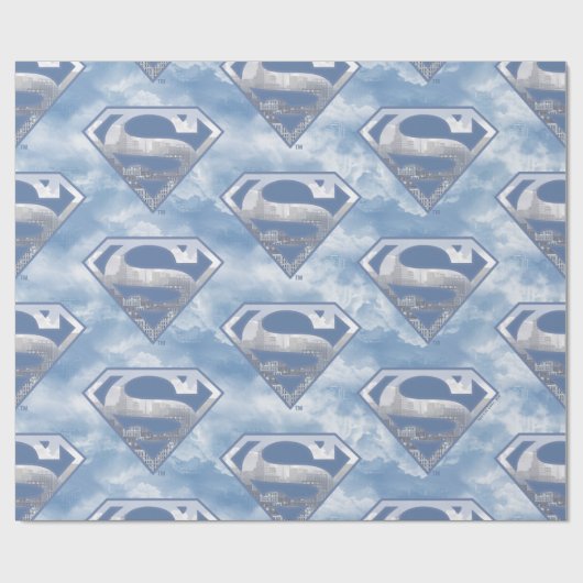 DC-Comic | Superman | Cityscape-Logo Geschenkpapier (Flach)